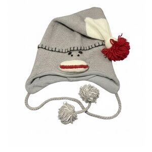 Delux Sock Monkey Wool Winter Hat Knit
Beanie Cap Pom Pom